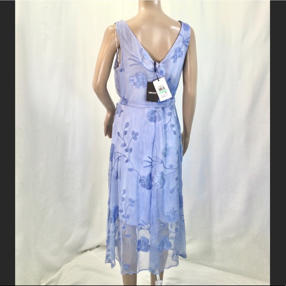 DKNY Crinkle Embroidered Dress - Picture 3 of 6